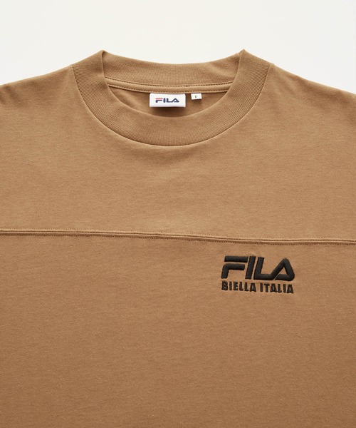FILA（フィラ）の「FILA/フィラ 別注 フロントロゴ刺繍＆バックプリント ビッグシルエットフットボール長袖Tシャツ（Tシャツ/カットソー・レディース・モカ/グリーン系その他/ホワイト/グレイッシュブルー/グレイッシュベージュ/ブラック・FREE）」の10枚目の写真