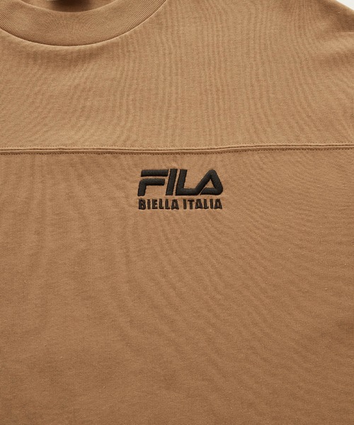 FILA（フィラ）の「FILA/フィラ 別注 フロントロゴ刺繍＆バックプリント ビッグシルエットフットボール長袖Tシャツ（Tシャツ/カットソー・レディース・モカ/グリーン系その他/ホワイト/グレイッシュブルー/グレイッシュベージュ/ブラック・FREE）」の14枚目の写真