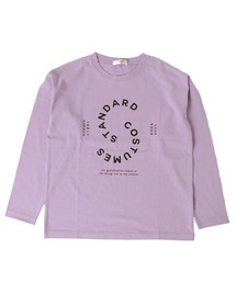 GLAZOS | 天竺・ドロップショルダープリント長袖Tシャツ(Tシャツ/カットソー)