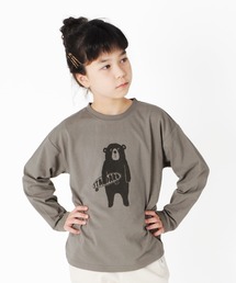 GLAZOS | 天竺・ドロップショルダープリント長袖Tシャツ(Tシャツ/カットソー)