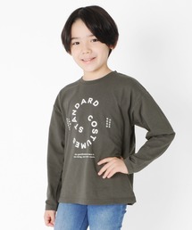 GLAZOS | 天竺・ドロップショルダープリント長袖Tシャツ(Tシャツ/カットソー)