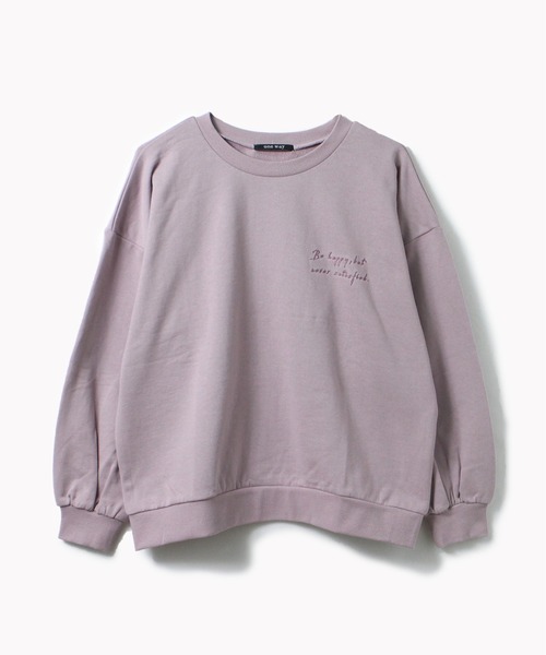 one way(ワンウェイ)の「【oneway】裏毛刺繍ロゴトレーナー(パーカー・レディース・ホワイト/ブラック/ベージュ/パープル・FREE)」の4枚目の写真