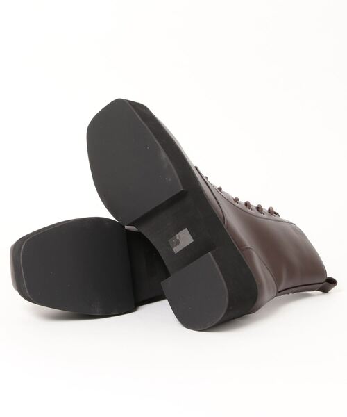 Fabby fabby（ファビィーファビィー）の「スクエアレースアップ厚底ショートブーツ（ブーツ・レディース・ブラック/オフホワイト/ブラウン・MEDIUM/SMALL/LARGE/X-SMALL）」の4枚目の写真