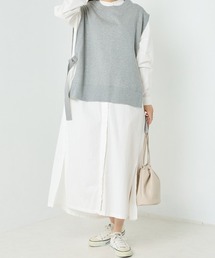 OMNES | 塩縮加工タイプライタービッグポケットシャツワンピース(ワンピース)