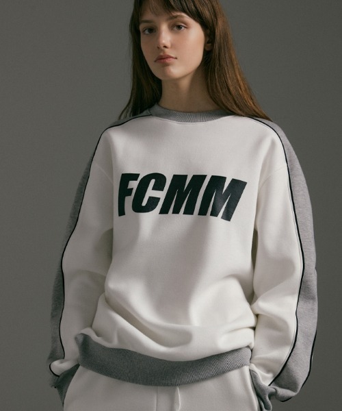 FCMM(エフシーエムエム)の「COLOR BLOCK CLASSIC SWEATSHIRTS/カラーブロッククラシックスウェットシャツ(スウェット・メンズ・杢グレー/ブラック/ホワイト・MEDIUM/LARGE)」の3枚目の写真