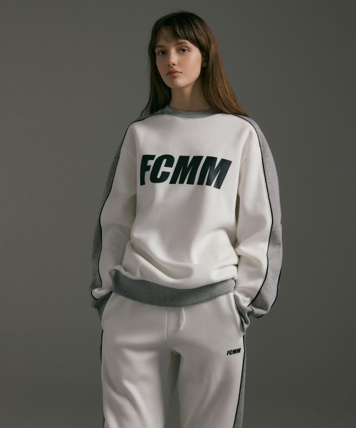 FCMM(エフシーエムエム)の「COLOR BLOCK CLASSIC SWEATSHIRTS/カラーブロッククラシックスウェットシャツ(スウェット・メンズ・杢グレー/ブラック/ホワイト・MEDIUM/LARGE)」の5枚目の写真