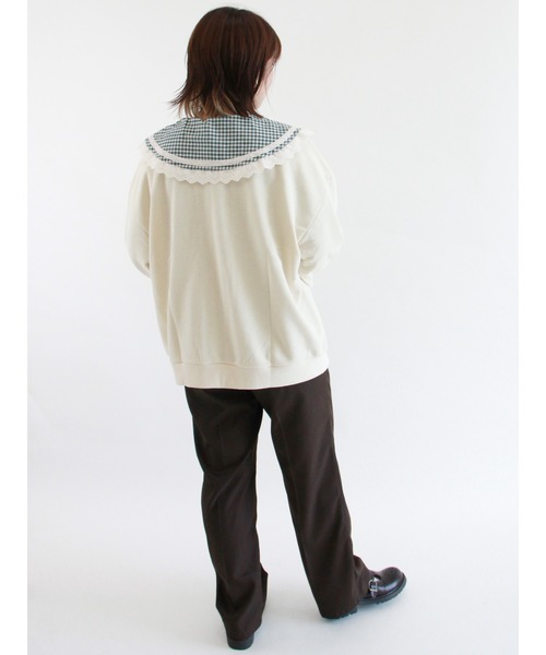 ehka sopo（エヘカソポ）の「【カタログ掲載アイテム】前後着リボン裏毛プルオーバー（Tシャツ/カットソー・レディース・キナリ/ブラック/ブルー/ラベンダー・ﾌﾘ-）」の21枚目の写真