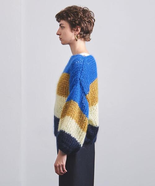 Maiami(マイアミ)の「<Maiami(マイアミ)>ボーダー カラーブロック ニット ■■■(ニット/セーター・レディース・ロイヤルブルー/ライトブルー・S/M)」の4枚目の写真