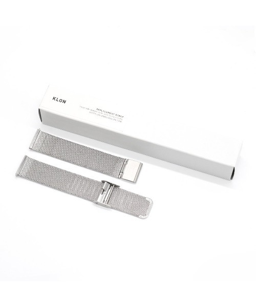 KLON(クローン)の「KLON WATCH REPLACEMENT STRAP -MESH- 18mm(アナログ腕時計・レディース・シルバー/ブラック・ONE SIZE)」の2枚目の写真