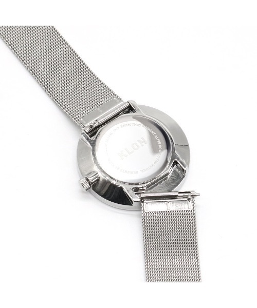 KLON(クローン)の「KLON WATCH REPLACEMENT STRAP -MESH- 18mm(アナログ腕時計・レディース・シルバー/ブラック・ONE SIZE)」の6枚目の写真