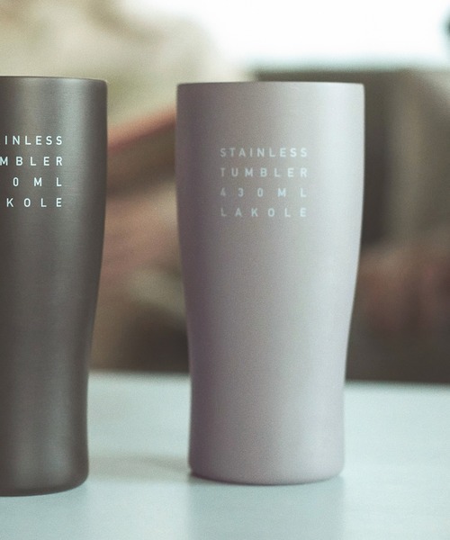 LAKOLE(ラコレ)の「なめらか真空タンブラー(L) / 956758(グラス/マグカップ/タンブラー・レディース・ブラック/グレー/アイボリー/ブルー・FREE)」の3枚目の写真
