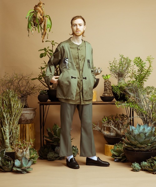 masterkey(マスターキー)の「masterkey マスターキー / H&T コットンシルクシャツレイヤードジャケット / MK22S-O-04-1(テーラードジャケット・メンズ・ベージュ/カーキ・1/2)」の6枚目の写真