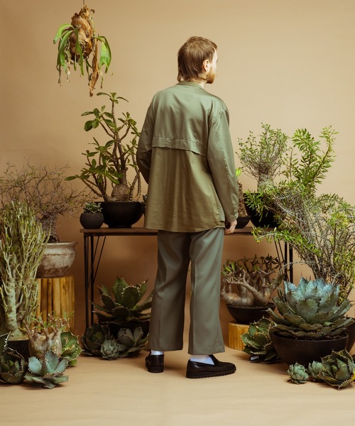 masterkey(マスターキー)の「masterkey マスターキー / H&T コットンシルクシャツレイヤードジャケット / MK22S-O-04-1(テーラードジャケット・メンズ・ベージュ/カーキ・1/2)」の7枚目の写真