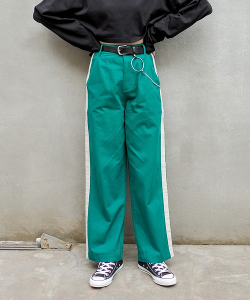 RASVOA（ラスボア）の「Thick Lineパンツ（その他パンツ・レディース・ブラック/ベージュ/グリーン・FREE）」の5枚目の写真