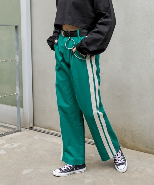 RASVOA（ラスボア）の「Thick Lineパンツ（その他パンツ・レディース・ブラック/ベージュ/グリーン・FREE）」の4枚目の写真