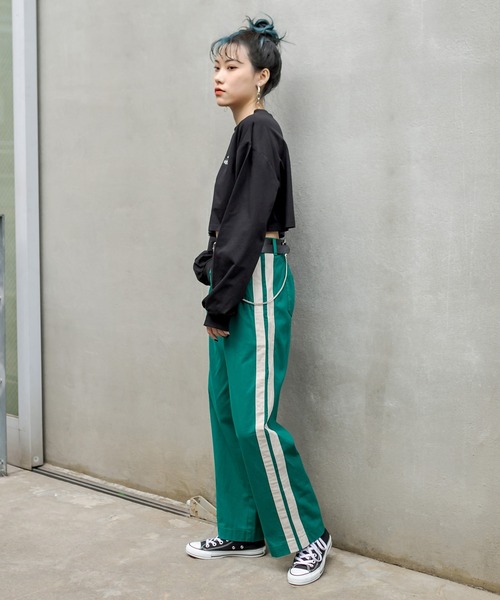 RASVOA（ラスボア）の「Thick Lineパンツ（その他パンツ・レディース・ブラック/ベージュ/グリーン・FREE）」の9枚目の写真