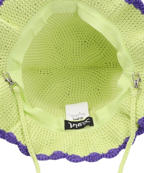 X-girl（エックスガール）の「KNIT BUCKET HAT（ハット・レディース・ブラック/ライトグリーン・ONE SIZE）」の10枚目の写真