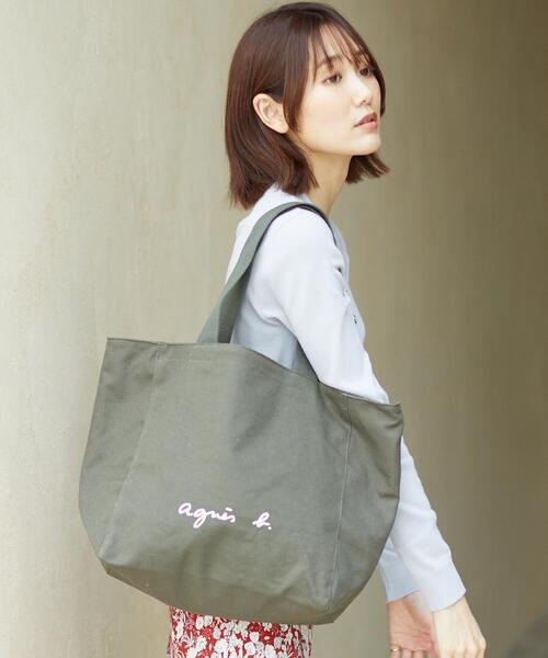 agnes b.(アニエスベー)の「WEB限定 ロゴトートバッグ GO03-01(トートバッグ・レディース・カーキ・FREE)」の11枚目の写真