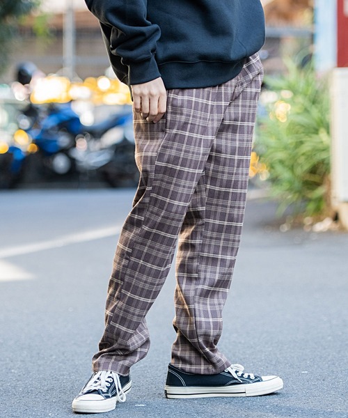 CavariA（キャバリア）の「『CavariA/キャバリア』チェック柄ロングパンツ（その他パンツ・メンズ・ブラウン/ワイン・M/L/XL）」の4枚目の写真