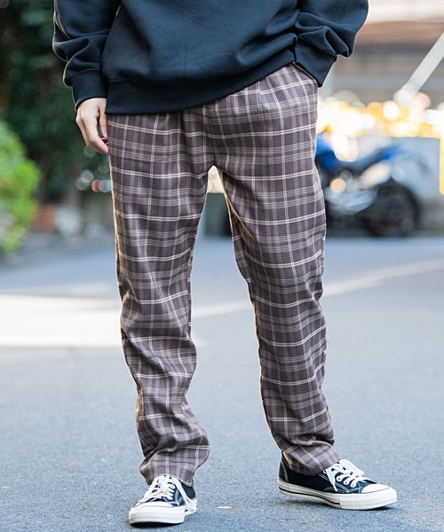 CavariA（キャバリア）の「『CavariA/キャバリア』チェック柄ロングパンツ（その他パンツ・メンズ・ブラウン/ワイン・M/L/XL）」の5枚目の写真