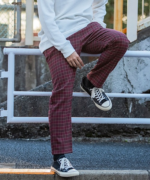 CavariA（キャバリア）の「『CavariA/キャバリア』チェック柄ロングパンツ（その他パンツ・メンズ・ブラウン/ワイン・M/L/XL）」の10枚目の写真