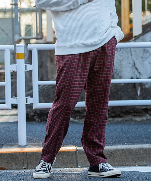 CavariA（キャバリア）の「『CavariA/キャバリア』チェック柄ロングパンツ（その他パンツ・メンズ・ブラウン/ワイン・M/L/XL）」の11枚目の写真
