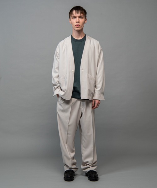 MR.OLIVE（ミスターオリーブ）の「ストレッチウェザー クロス / リラックス ストレート イージーパンツ（スラックス・メンズ・カーキ/ブラック/アイボリー・MEDIUM/SMALL/LARGE）」の15枚目の写真