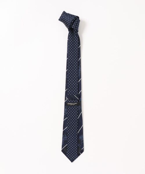 CROWDED CLOSET（クラウデッドクローゼット）の「ペイズリーストライプ/ストライプタイ（ネクタイ・メンズ・シルバー/ネイビー/ボルドー・FREE）」の4枚目の写真