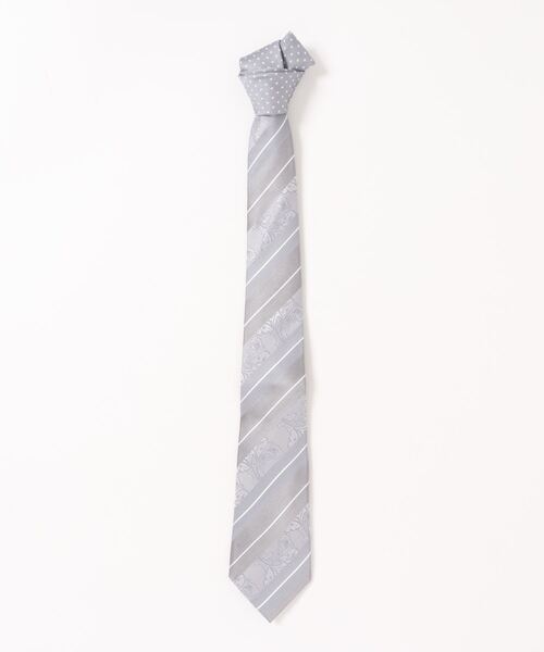 CROWDED CLOSET（クラウデッドクローゼット）の「ペイズリーストライプ/ストライプタイ（ネクタイ・メンズ・シルバー/ネイビー/ボルドー・FREE）」の6枚目の写真