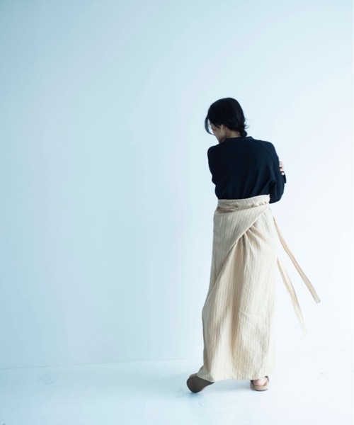 ONEME（ワンム）の「【 ONEME 】ラップアラウンドスカート（スカート・レディース・ベージュ/アイボリー・FREE）」の16枚目の写真