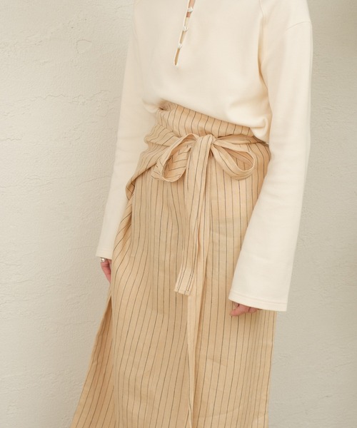 ONEME（ワンム）の「【 ONEME 】ラップアラウンドスカート（スカート・レディース・ベージュ/アイボリー・FREE）」の19枚目の写真