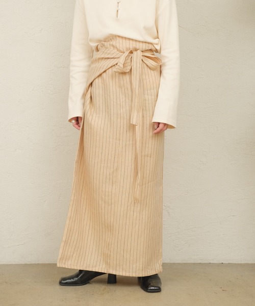 ONEME（ワンム）の「【 ONEME 】ラップアラウンドスカート（スカート・レディース・ベージュ/アイボリー・FREE）」の20枚目の写真
