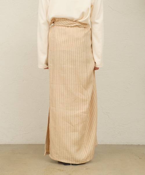 ONEME（ワンム）の「【 ONEME 】ラップアラウンドスカート（スカート・レディース・ベージュ/アイボリー・FREE）」の22枚目の写真