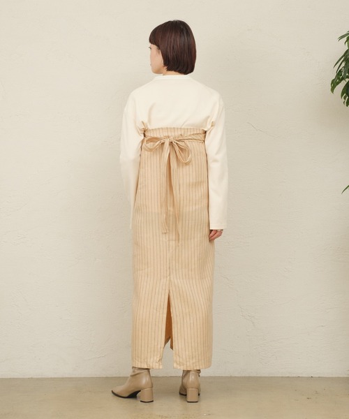 ONEME（ワンム）の「【 ONEME 】ラップアラウンドスカート（スカート・レディース・ベージュ/アイボリー・FREE）」の5枚目の写真