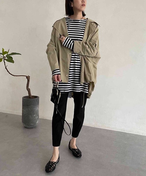 CAPRICIEUX LE'MAGE（カプリシューレマージュ）の「デッドストックロシアボーダーTシャツ（Tシャツ/カットソー・レディース・ブルー/ブラック・FREE）」の13枚目の写真