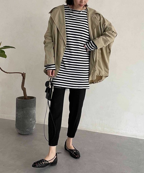 CAPRICIEUX LE'MAGE（カプリシューレマージュ）の「デッドストックロシアボーダーTシャツ（Tシャツ/カットソー・レディース・ブルー/ブラック・FREE）」の14枚目の写真