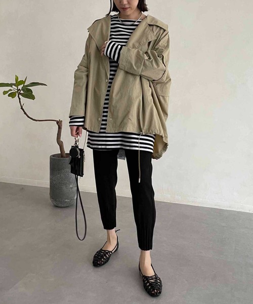 CAPRICIEUX LE'MAGE（カプリシューレマージュ）の「デッドストックロシアボーダーTシャツ（Tシャツ/カットソー・レディース・ブルー/ブラック・FREE）」の15枚目の写真