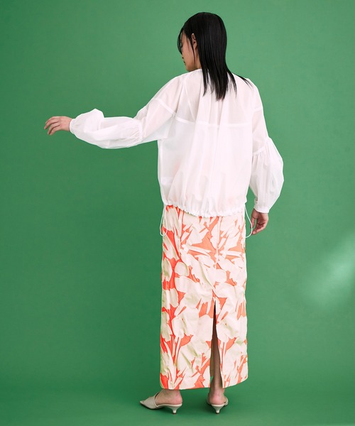 ADAM ET ROPE'（アダムエロペ）の「シュリンクプリントスカート（スカート・レディース・オレンジ系その他/ブラック系その他・38/36）」の13枚目の写真