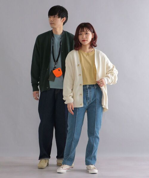 SHIPS（シップス）の「SHIPS:〈手洗い可能〉コットン/アクリル 超度詰め アゼ カーディガン（カーディガン/ボレロ・メンズ・ライトブルー/ネイビー/オフホワイト/グリーン/コバルトブルー・SMALL/MEDIUM/LARGE/X-LARGE）」の6枚目の写真