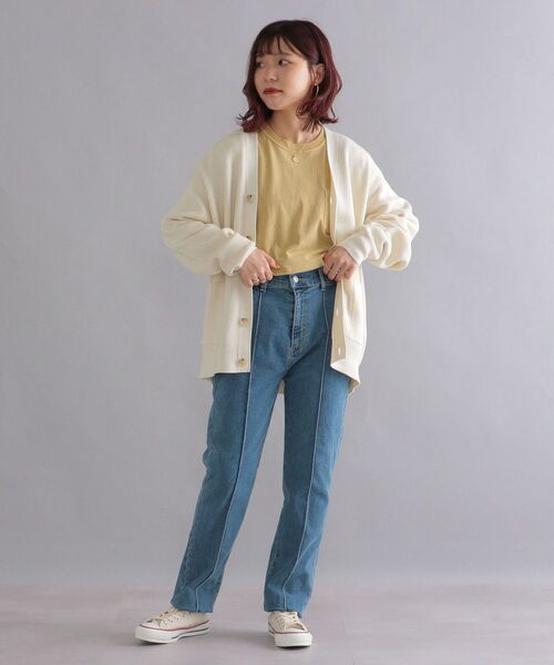 SHIPS（シップス）の「SHIPS:〈手洗い可能〉コットン/アクリル 超度詰め アゼ カーディガン（カーディガン/ボレロ・メンズ・ライトブルー/ネイビー/オフホワイト/グリーン/コバルトブルー・SMALL/MEDIUM/LARGE/X-LARGE）」の8枚目の写真