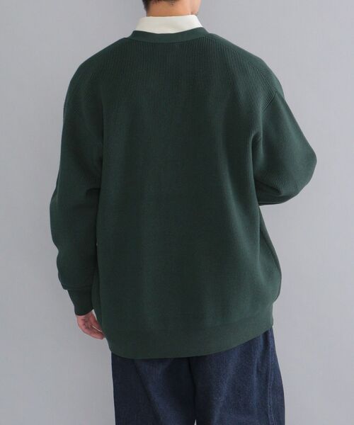 SHIPS（シップス）の「SHIPS:〈手洗い可能〉コットン/アクリル 超度詰め アゼ カーディガン（カーディガン/ボレロ・メンズ・ライトブルー/ネイビー/オフホワイト/グリーン/コバルトブルー・SMALL/MEDIUM/LARGE/X-LARGE）」の19枚目の写真