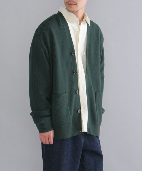 SHIPS（シップス）の「SHIPS:〈手洗い可能〉コットン/アクリル 超度詰め アゼ カーディガン（カーディガン/ボレロ・メンズ・ライトブルー/ネイビー/オフホワイト/グリーン/コバルトブルー・SMALL/MEDIUM/LARGE/X-LARGE）」の20枚目の写真