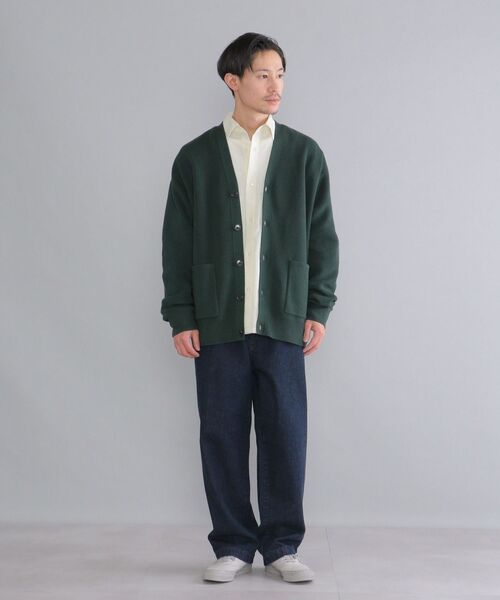 SHIPS（シップス）の「SHIPS:〈手洗い可能〉コットン/アクリル 超度詰め アゼ カーディガン（カーディガン/ボレロ・メンズ・ライトブルー/ネイビー/オフホワイト/グリーン/コバルトブルー・SMALL/MEDIUM/LARGE/X-LARGE）」の21枚目の写真