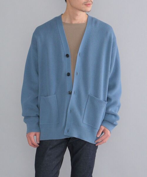 SHIPS（シップス）の「SHIPS:〈手洗い可能〉コットン/アクリル 超度詰め アゼ カーディガン（カーディガン/ボレロ・メンズ・ライトブルー/ネイビー/オフホワイト/グリーン/コバルトブルー・SMALL/MEDIUM/LARGE/X-LARGE）」の22枚目の写真