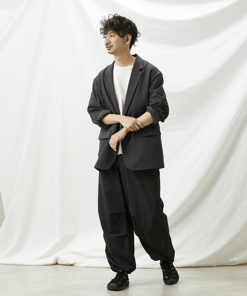 JOURNAL STANDARD relume(ジャーナルスタンダード レリューム)の「TOP STRETCH RELAX オーバーサイズジャケット(テーラードジャケット・メンズ・ベージュ/グレー/ナチュラル・SMALL/MEDIUM/LARGE)」の2枚目の写真