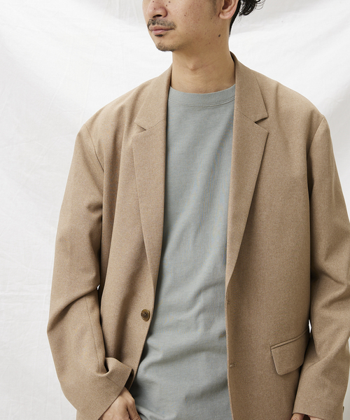 JOURNAL STANDARD relume(ジャーナルスタンダード レリューム)の「TOP STRETCH RELAX オーバーサイズジャケット(テーラードジャケット・メンズ・ベージュ/グレー/ナチュラル・SMALL/MEDIUM/LARGE)」の4枚目の写真