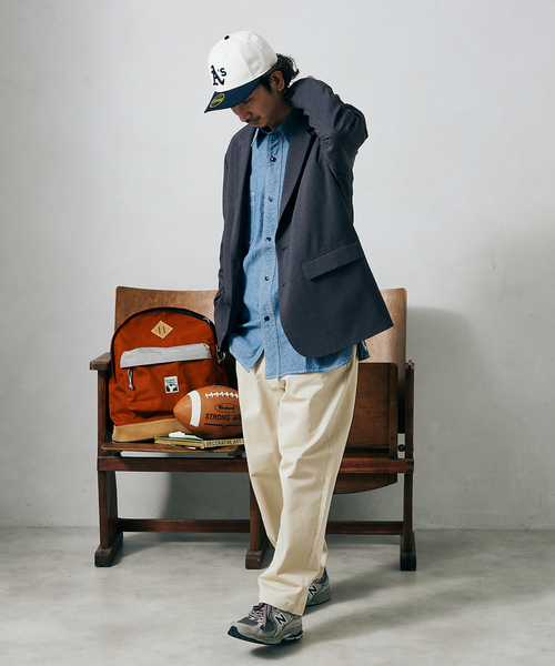 JOURNAL STANDARD relume(ジャーナルスタンダード レリューム)の「TOP STRETCH RELAX オーバーサイズジャケット(テーラードジャケット・メンズ・ベージュ/グレー/ナチュラル・SMALL/MEDIUM/LARGE)」の5枚目の写真