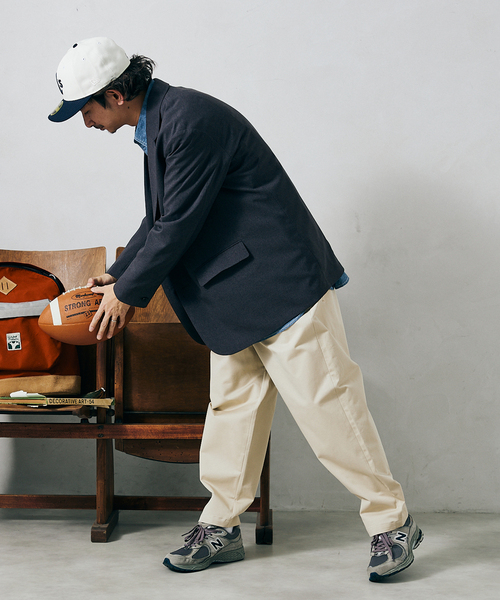 JOURNAL STANDARD relume(ジャーナルスタンダード レリューム)の「TOP STRETCH RELAX オーバーサイズジャケット(テーラードジャケット・メンズ・ベージュ/グレー/ナチュラル・SMALL/MEDIUM/LARGE)」の6枚目の写真
