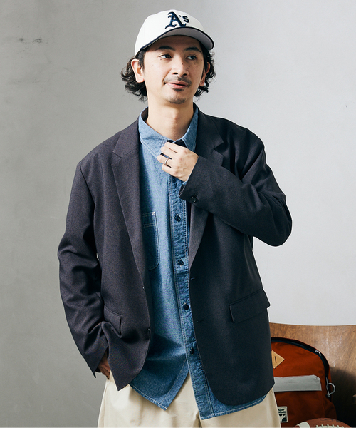 JOURNAL STANDARD relume(ジャーナルスタンダード レリューム)の「TOP STRETCH RELAX オーバーサイズジャケット(テーラードジャケット・メンズ・ベージュ/グレー/ナチュラル・SMALL/MEDIUM/LARGE)」の7枚目の写真