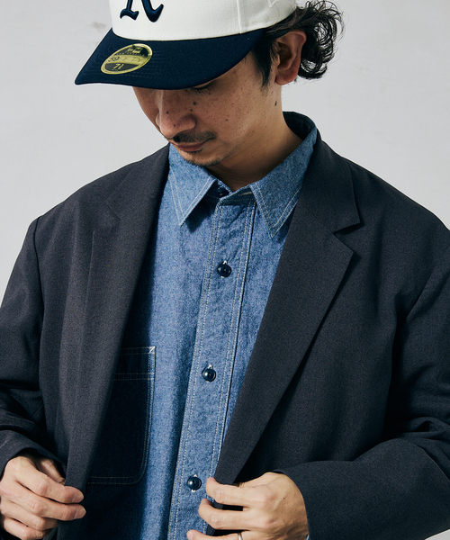 JOURNAL STANDARD relume(ジャーナルスタンダード レリューム)の「TOP STRETCH RELAX オーバーサイズジャケット(テーラードジャケット・メンズ・ベージュ/グレー/ナチュラル・SMALL/MEDIUM/LARGE)」の8枚目の写真
